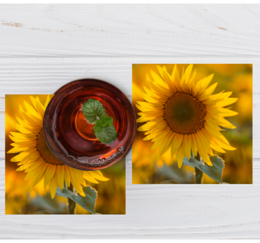 Vibrant sunflower arrangement sodobni podstavki za kozarce - TenStickers