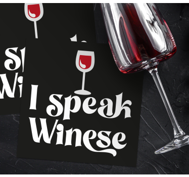 Wine glass humor podstavek za kozarce piva - TenStickers