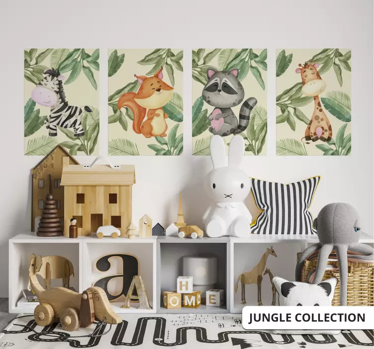 Tisk živalskega plakata jungle fox - TenStickers