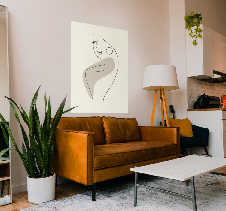 Profilni plakat abstraktne črtne umetnosti - TenStickers