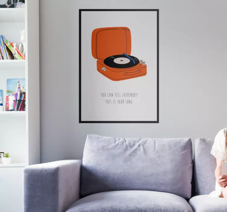 glasbeni plakat-gramofona - TenStickers