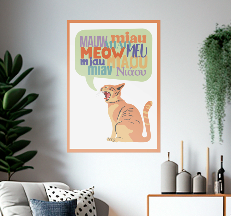 Mačke meow. Plakat otroška soba - TenStickers