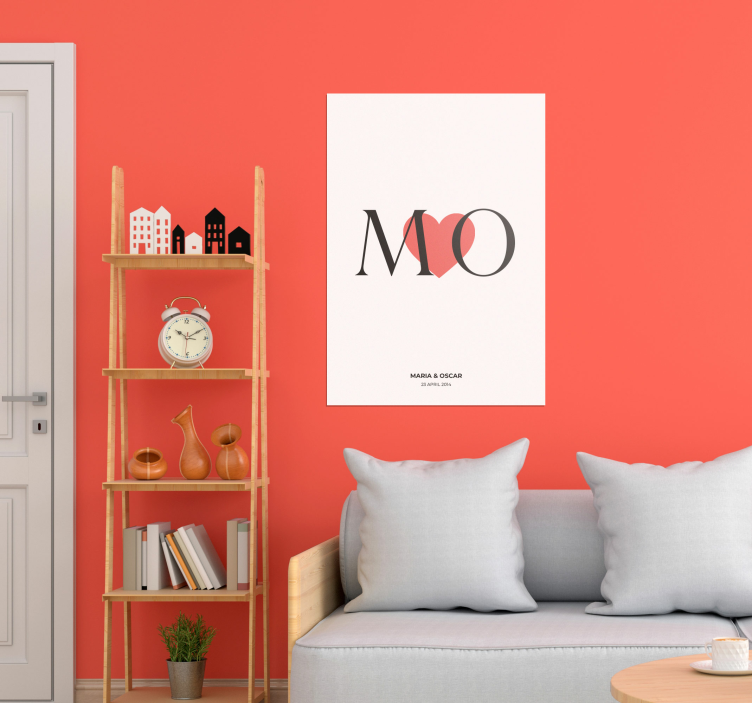 Prilagodljiv plakat z začetnicami po meri - TenStickers