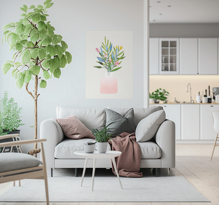 Cvetje v lonec Plakat cvetja - TenStickers