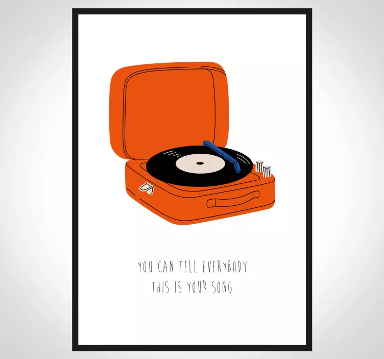 glasbeni plakat-gramofona - TenStickers