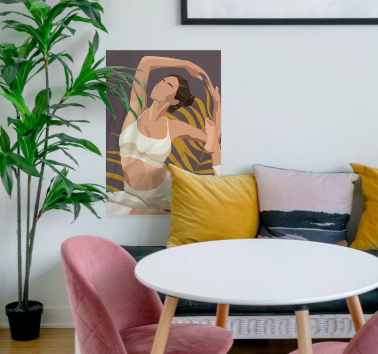 Joga ilustracija stenski plakat - TenStickers