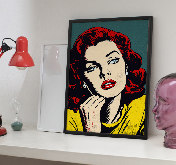 Klasična lepa ženska pop art plakat - TenStickers