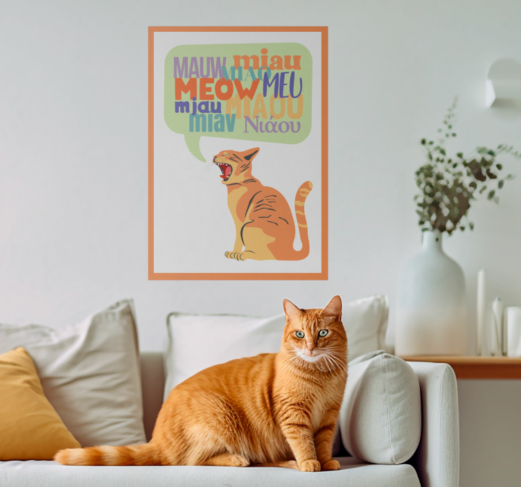Mačke meow. Plakat otroška soba - TenStickers