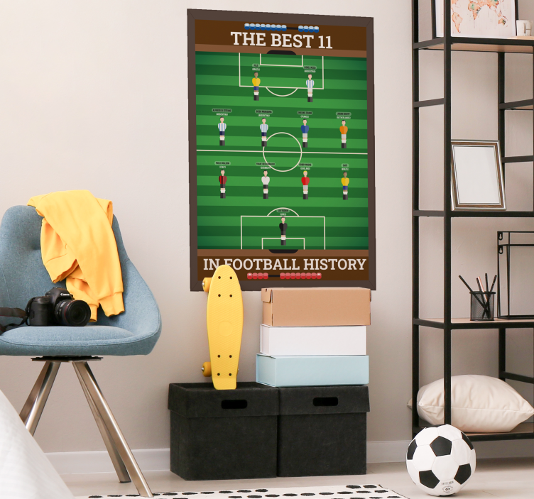 Najboljših 11 v zgodovini nogometa Plakat najstniška soba - TenStickers