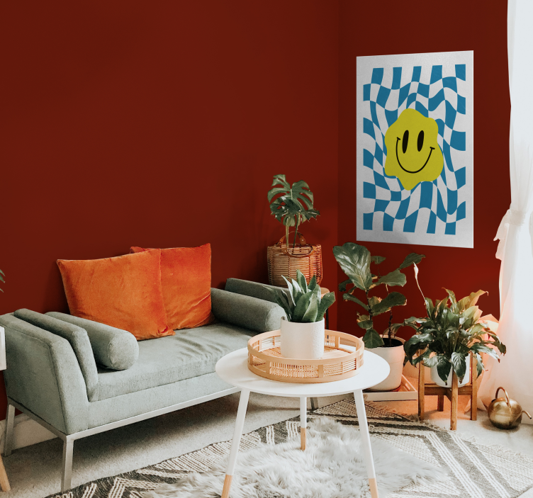 Nasmejan groovy tisk plakata - TenStickers