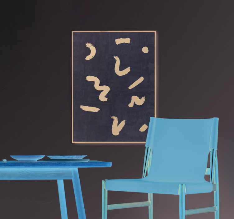 Oblike čopičev v črni barvi nordijski plakat - TenStickers