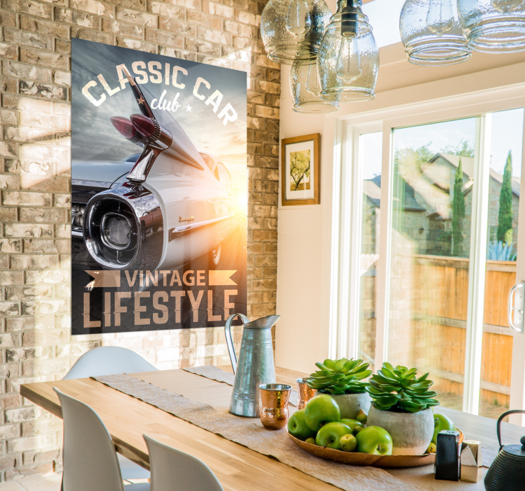 Starodobni plakat kluba klasičnih avtomobilov - TenStickers
