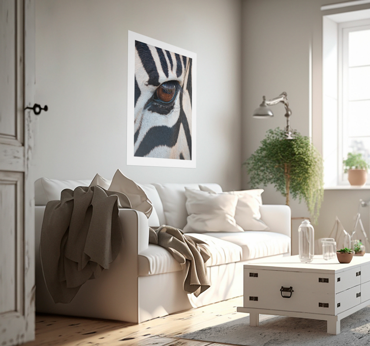 stenski plakat z zebrastimi očmi - TenStickers