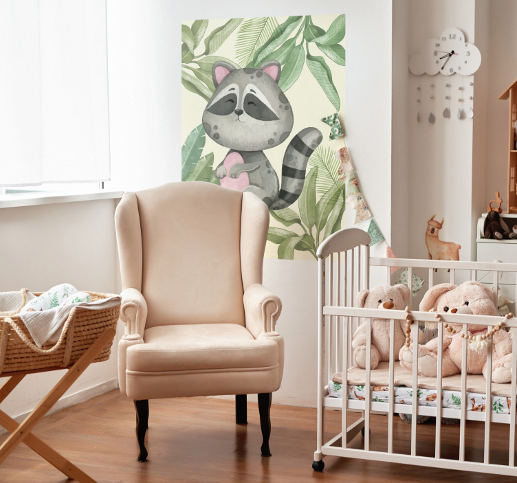 Plakat živali rakun iz džungle - TenStickers