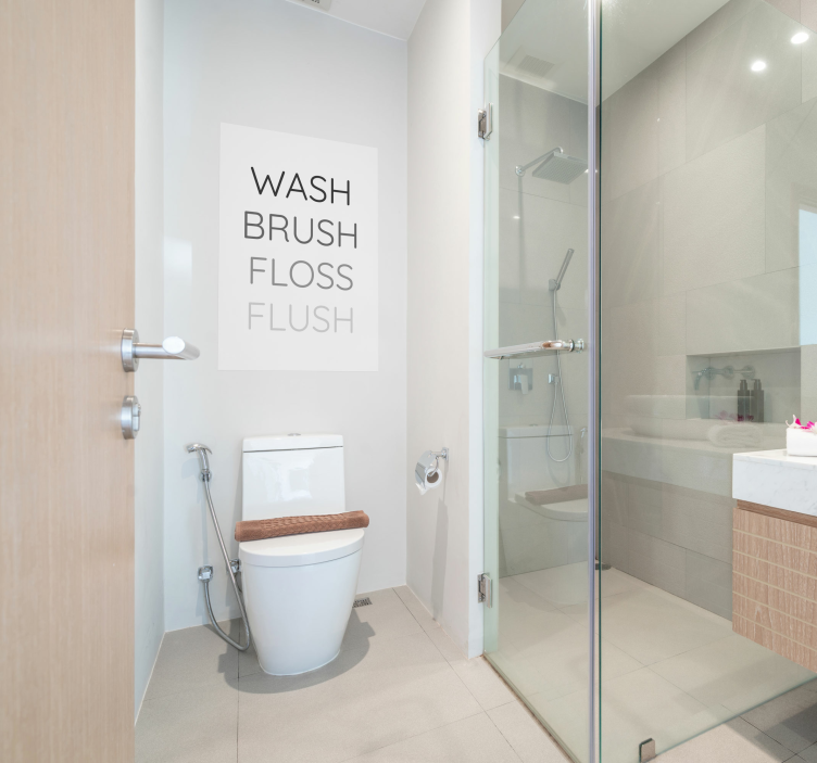 ščetka za pranje nitka plakat za izpiranje - TenStickers