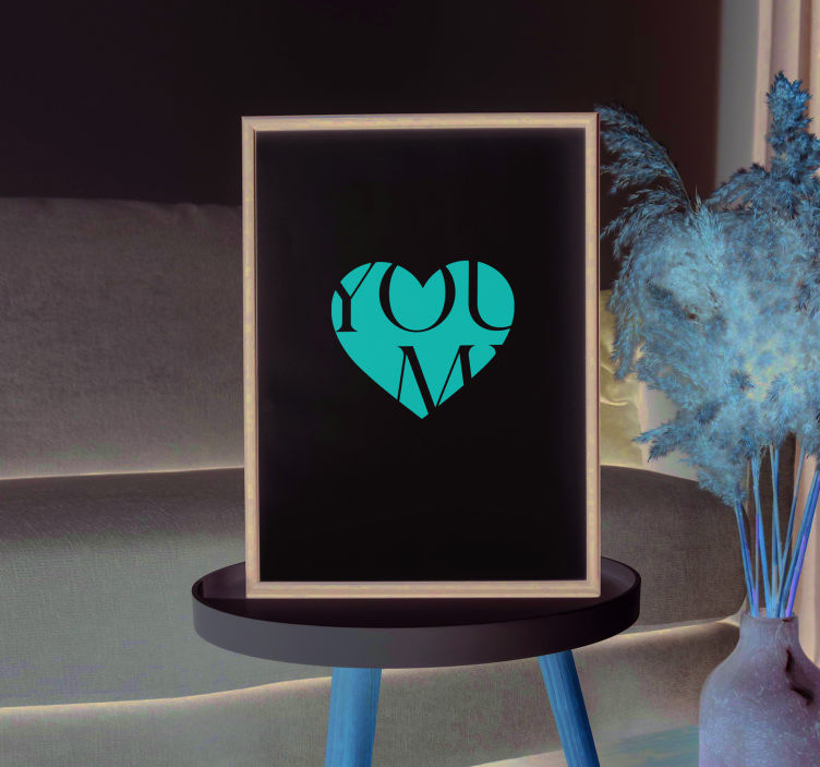 Ti in jaz po meri prilagodljiv plakat - TenStickers