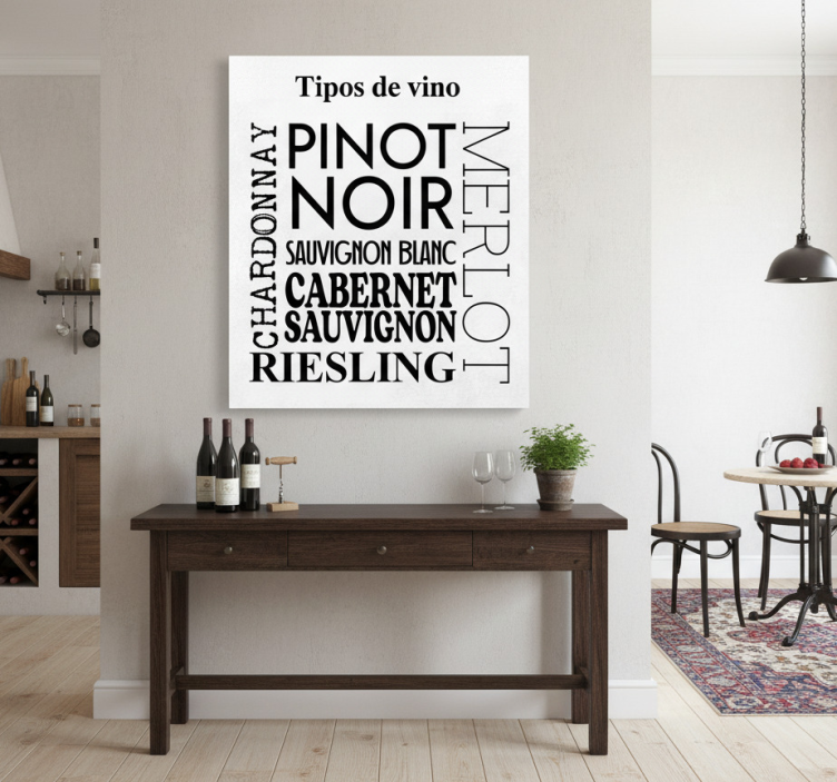 Tipos de vino plakat za kuhinjo - TenStickers