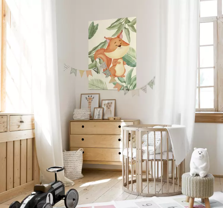 Tisk živalskega plakata jungle fox - TenStickers