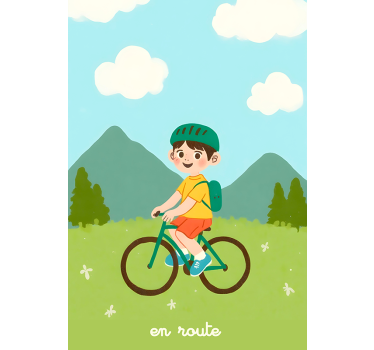 Na poti Kolesarski plakat - TenStickers