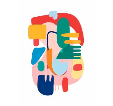 Pisane oblike Abstraktni plakat - TenStickers