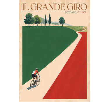 il grande giro Kolesarski plakat - TenStickers