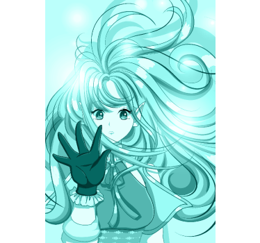 Srčkan anime dekle plakat - TenStickers