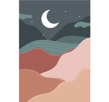 Boho nočni plakat - TenStickers