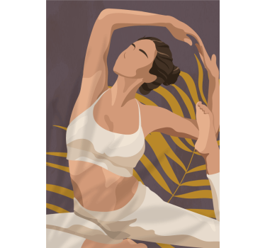 Joga ilustracija stenski plakat - TenStickers