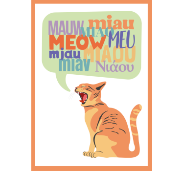 Mačke meow. Plakat otroška soba - TenStickers