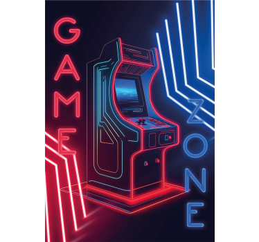 Neon igralna cona Plakat najstniška soba - TenStickers