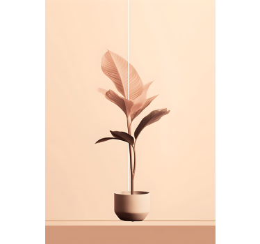 Vertikalna rastlina v bež barvah minimalističen plakat - TenStickers
