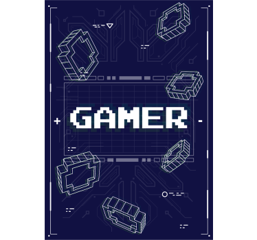 Retro igralec plakat video igre - TenStickers