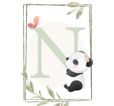 Ljubka panda Plakat otroška soba - TenStickers