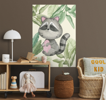 Plakat živali rakun iz džungle - TenStickers