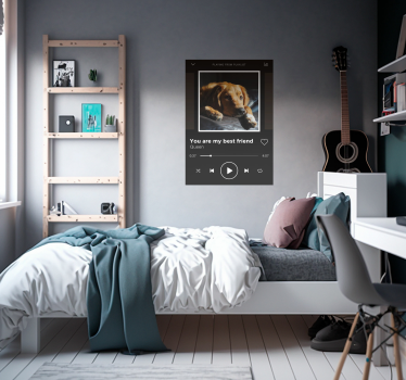 Glasbeni plakat predvajalnika glasbe po meri - TenStickers