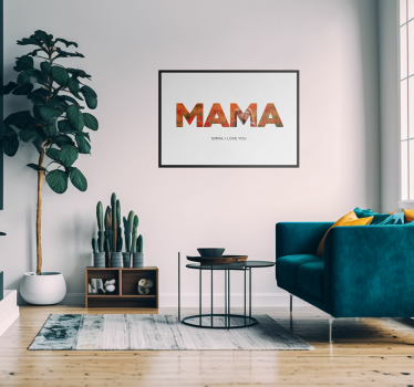 Mama, ljubim te. Dnevniški plakat - TenStickers