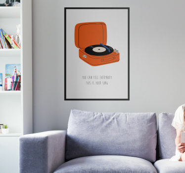 glasbeni plakat gramofona - TenStickers