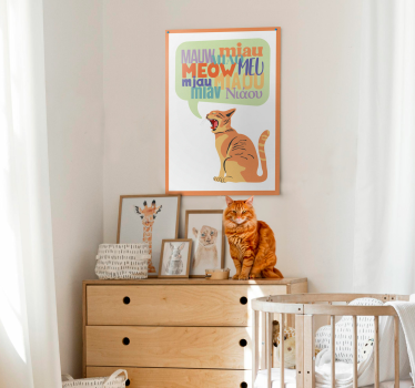 Mačke meow. Plakat otroška soba - TenStickers