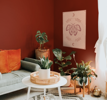 Boho plakat z metulji - TenStickers