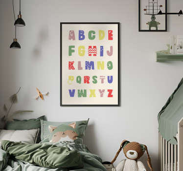 Geometrska abeceda Plakat otroška soba - TenStickers