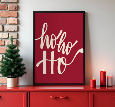 Ho ho ho božični plakat za praznično vzdušje - TenStickers