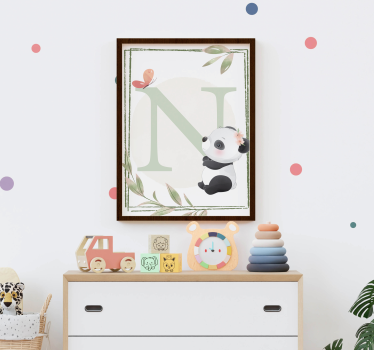 Ljubka panda Plakat otroška soba - TenStickers