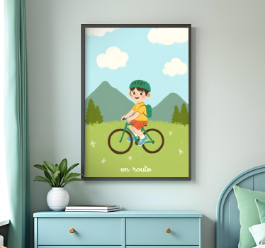 Na poti Kolesarski plakat - TenStickers