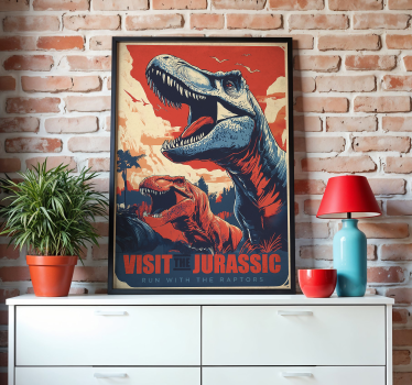 Obiščite juro Plakat dinozavrov - TenStickers
