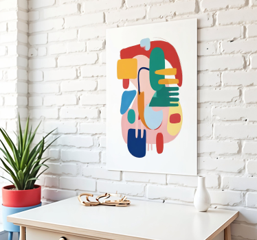 Pisane oblike Abstraktni plakat - TenStickers