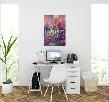 Plakat z uličnimi grafiti - TenStickers