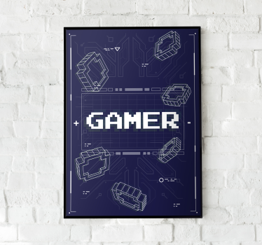 Retro igralec plakat video igre - TenStickers
