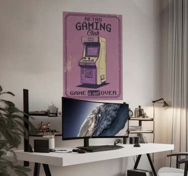 Retro Igralni Klub Plakat najstniška soba - TenStickers