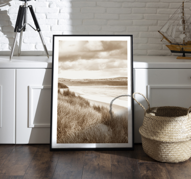 Sepia toni obalne pokrajine Plakat krajine - TenStickers