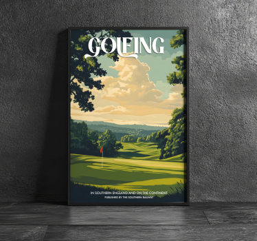Starinska golfska pokrajina Plakat šport - TenStickers